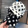 Embroidered Dots and Letters Curved Brim Cap Sun Protection Sun Hat  for Spring and Autumn