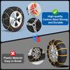 Snow Chains for Car Tires, Universal Adjustable Emergency Portable Tire Chains, Suitable for Commuter Car and SUV, Set of 2