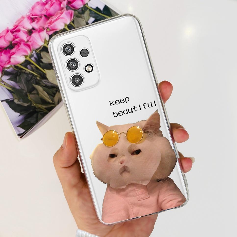 For Samsung Galaxy A23 5G A23 4G Case Cartoon Astronaut Cat Soft Silicone TPU Cover For Samsung A23 a23 6.6" Bumper Phone Case