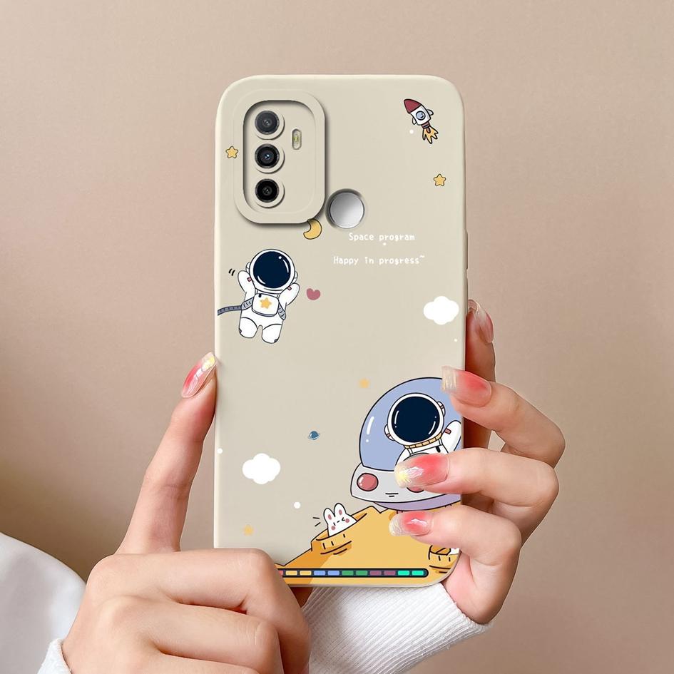 Для OPPO Find X5 Lite Pro F5 F7 F9 F11 F21S F19S чехол милый защитный мультяшный узор матовый мягкий силиконовый чехол космонавта для бампера OPPO