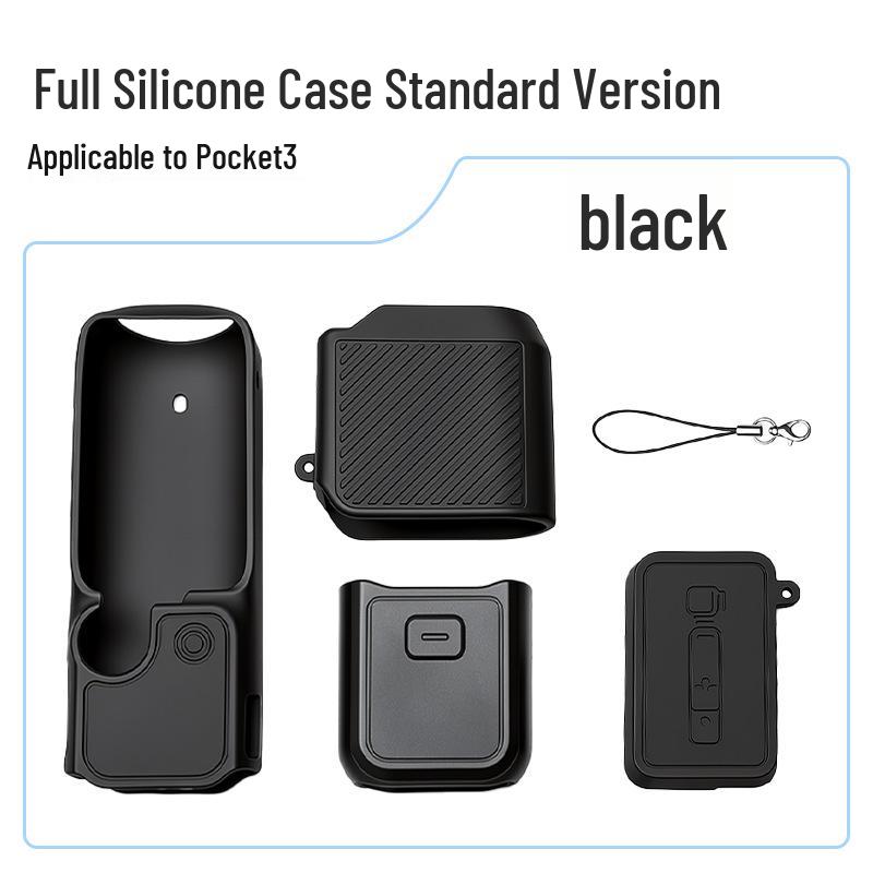 Силиконовый защитный чехол DJI Pocket 4/3 с защитой экрана и настольной подставкой от падений