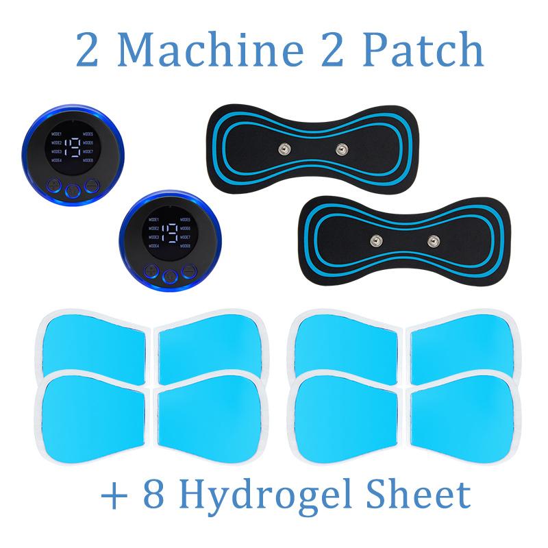 EMS Mini Electric Pulse Neck Masager LCD Display 8 Mode Cervical Massage Patch Muscle Pain Relief Tool Portable Body Massager