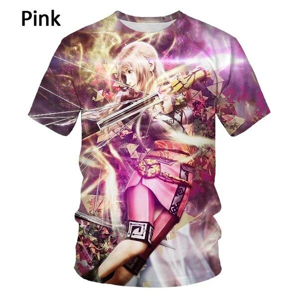 Новая модная мужская футболка Final Fantasy VII Fun с 3D принтом, повседневная одежда Harajuku Oversize с короткими рукавами, одежда Y2K