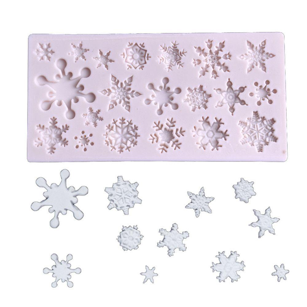 Cake Decorating Candy Christmas Baking Mould Fondant Snowflake Mold Chocolate
