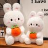 Plush Cute Rabbit Doll With Embracing Persimmon Decorations For Gift Kids