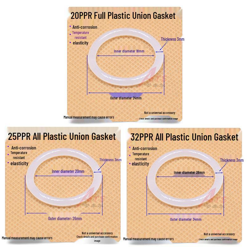ППР Полностью пластиковый радиаторный уплотнительный сгон и переключатель с силиконовой прокладкой для трубы, Размеры 20/25/32