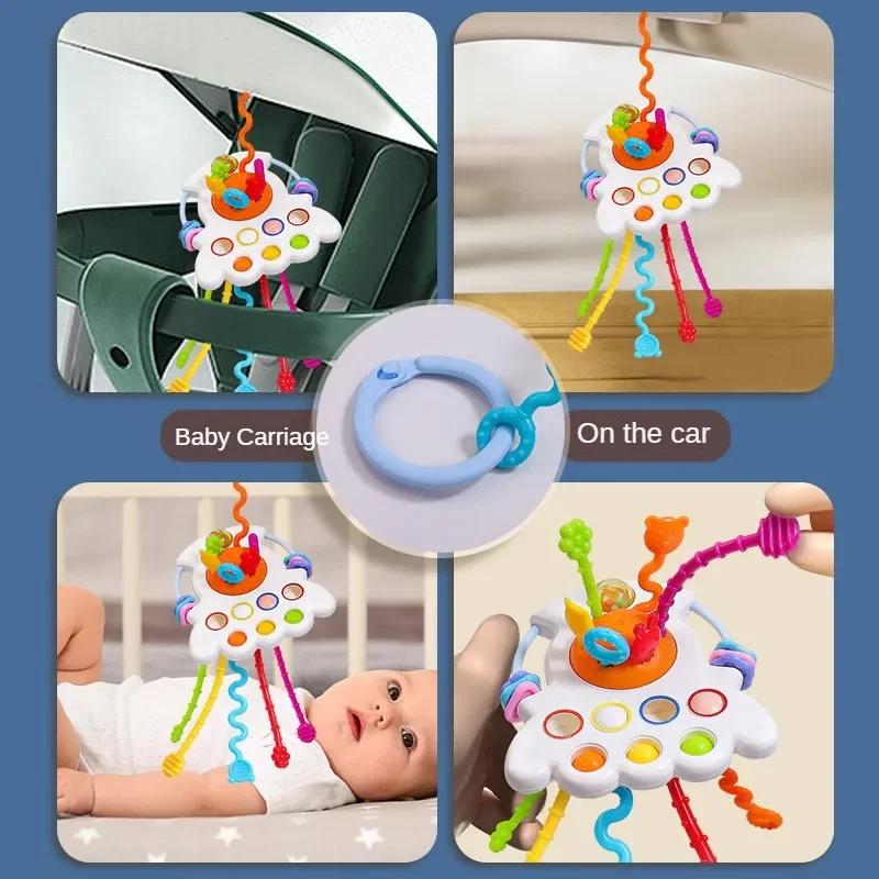 Монтессори Сенсорные Игрушки для Прорезывания Зубов с Веревочками для Малышей 6-18 Месяцев, Развивающие Мелкую Моторику 1-3 Года, Идеально для Подарка