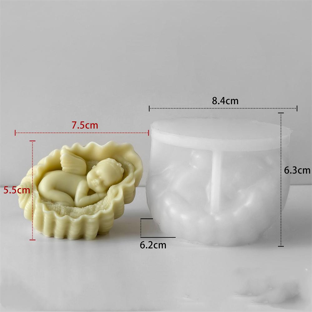 3D Роза Ангел Свеча Силиконовые Формы DIY Ракушка Ангел Мальчик Ароматерапия Гипс Смола Инструмент для Заливки Мастерство Украшение Подарок