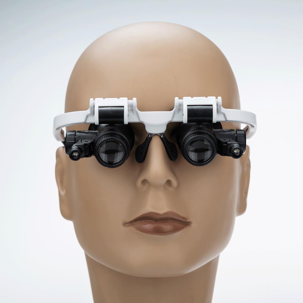 Лупа-лупа, крепление на голову для очков со светодиодной подсветкой, регулируемый кронштейн для очков, лупа для ремонта часов