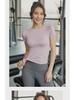 Women's Quick-Dry Short-Sleeve Fitness Top: Slim Fit T-Shirt for Running, Training, and Yoga