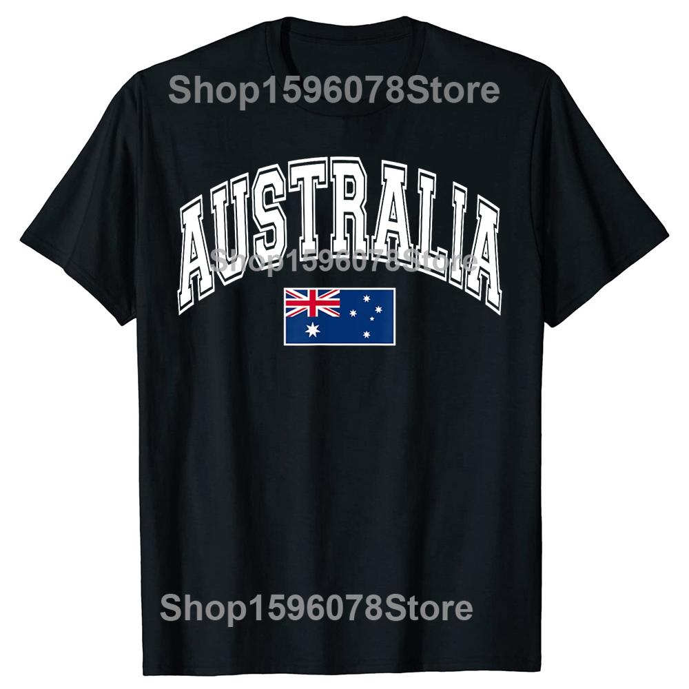 Funny Australia Australian Flag T Shirts Unisex Women Pure Cotton Humor Streetwear Tee Shirt Short Sleeve Unisex Loose Clothing