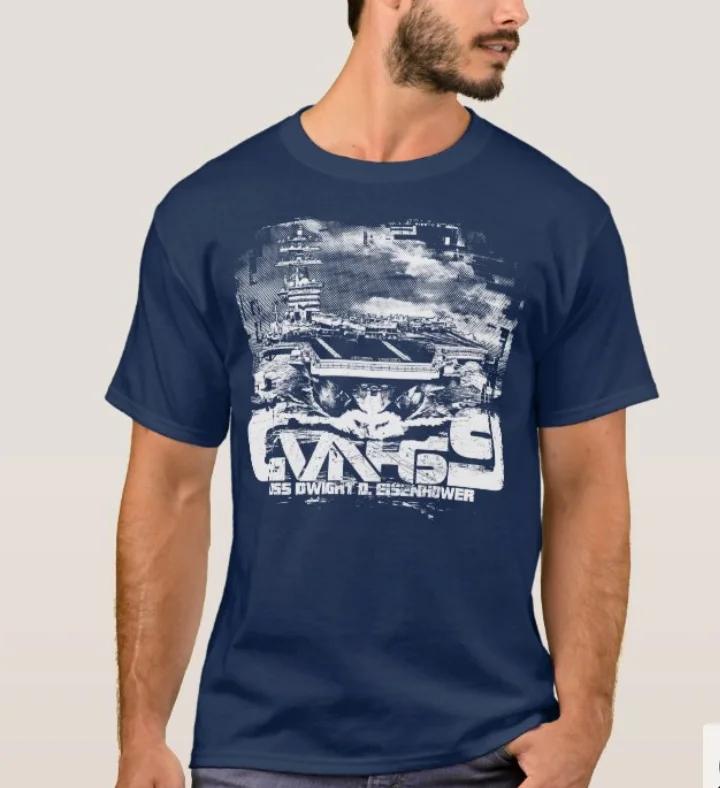 USS Dwight D Eisenhower CVN69 Aircraft Carrier TShirt 100 Cotton ONeck Short Sleeve Summer Casual Mens Tshirt Streetwear