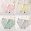 Women's Underwear, Morandi Color Ribbed Cotton, Antibacterial Crotch, Physiological Period Underwear, No Trace Embroidery