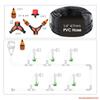 30-5m Garden LCD Button Timer Irrigation Set 0-80L/H Rotating Adjustable Nozzle Intelligent Display Automatic Watering System