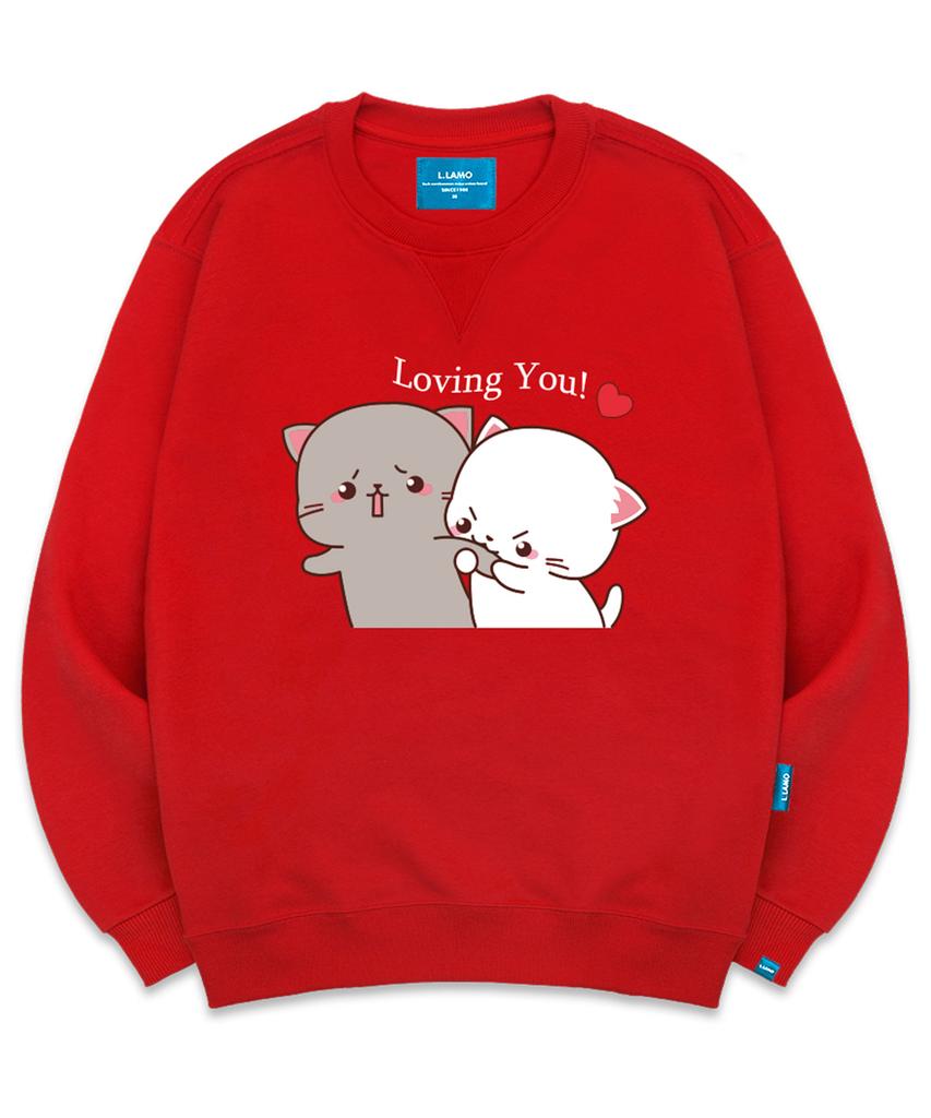 Флисовая толстовка Ellamo M Loving You, унисекс, большие размеры S~4XL (Тип Б)