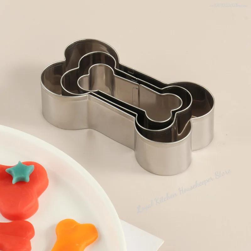 Форма для вырезания печенья из нержавеющей стали в форме косточки или лапки собаки, DIY, для торта, сахарной мастики, выпечки, инструмент для выпечки