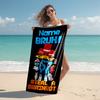 Personalized customized proof beach towel with Six Seven pattern - soft, absorbent,quick-drying,perfect swimming,camping&bathing