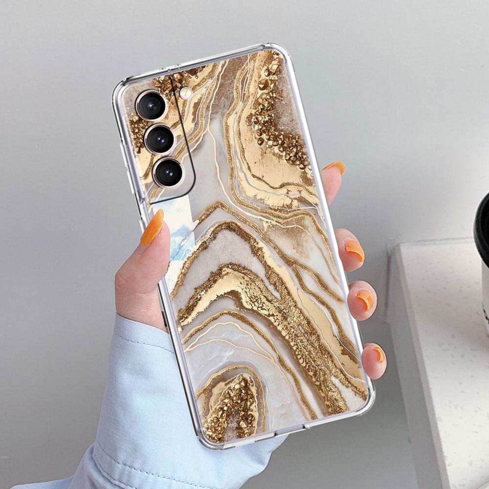 Прозрачный чехол для телефона Samsung Galaxy S21 Ultra S20 FE S10 Plus S9 S8 Note 20 10 Мягкий силиконовый чехол с роскошным мраморным узором