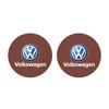 2026 Hot 2Pcs Car Coaster Water Cup Mat Non-Slip Pad For Volkswagen VW Golf Amarok Beetle GTI Magotan T-ROC T-Cross Polo Atlas ID3 Tiguan