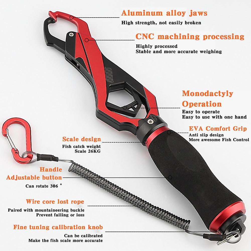 Concealed Scale Aluminum Alloy Fish Control Clip Durable Non-slip Fishing Plier Fishing Tackle