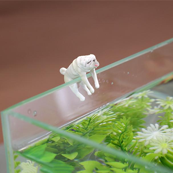 Kawaii Handmade Resin Green Cartoon Frog Animal Figurine Aquarium Flower Pot Decoration Home Decoration