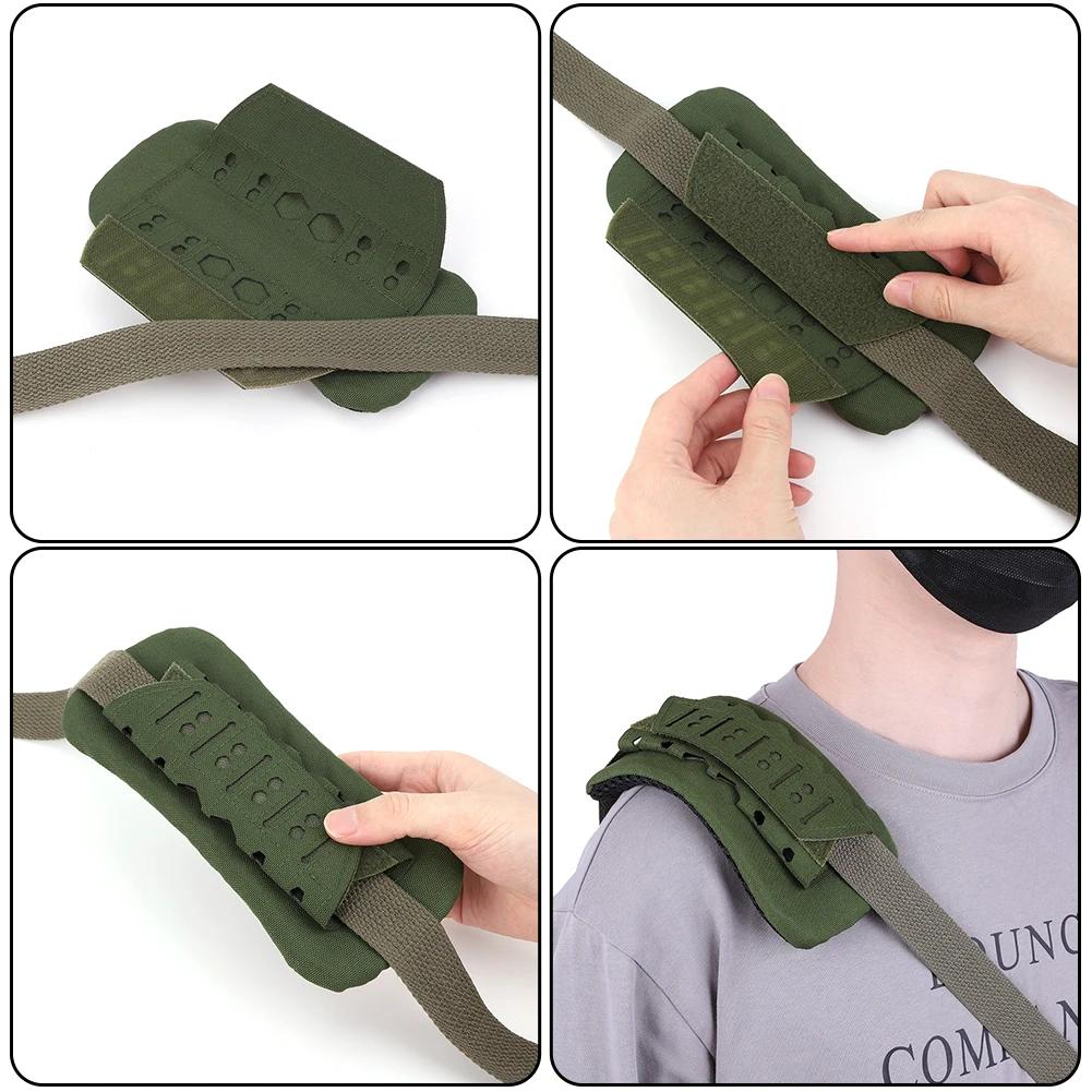 Наплечник для жилета, дышащий, амортизирующий, нескользящий, подкладка для плеча, лазерная резка, комфортная подушка для рюкзака, жилет