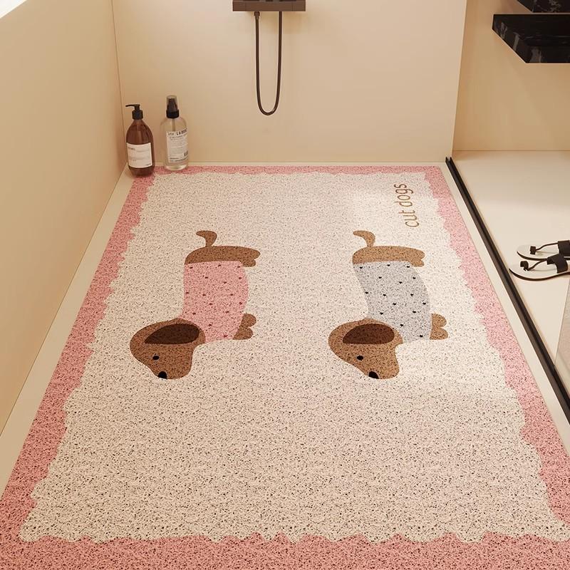 Коврик для душа и ванной комнаты Полное покрытие Полый Силиконовый Кольцевой Нескользящий Противоскользящий Коврик Дренаж Водонепроницаемый Легко чистить Для дома