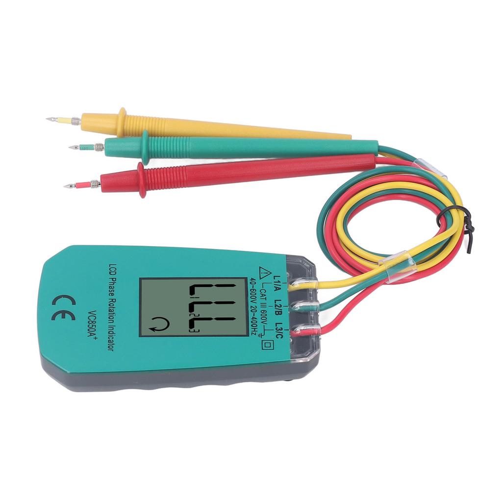 3-фазный тестер последовательности фаз с ЖК-дисплеем, детектор чередования фаз, измеритель 40?600 В для тестирования