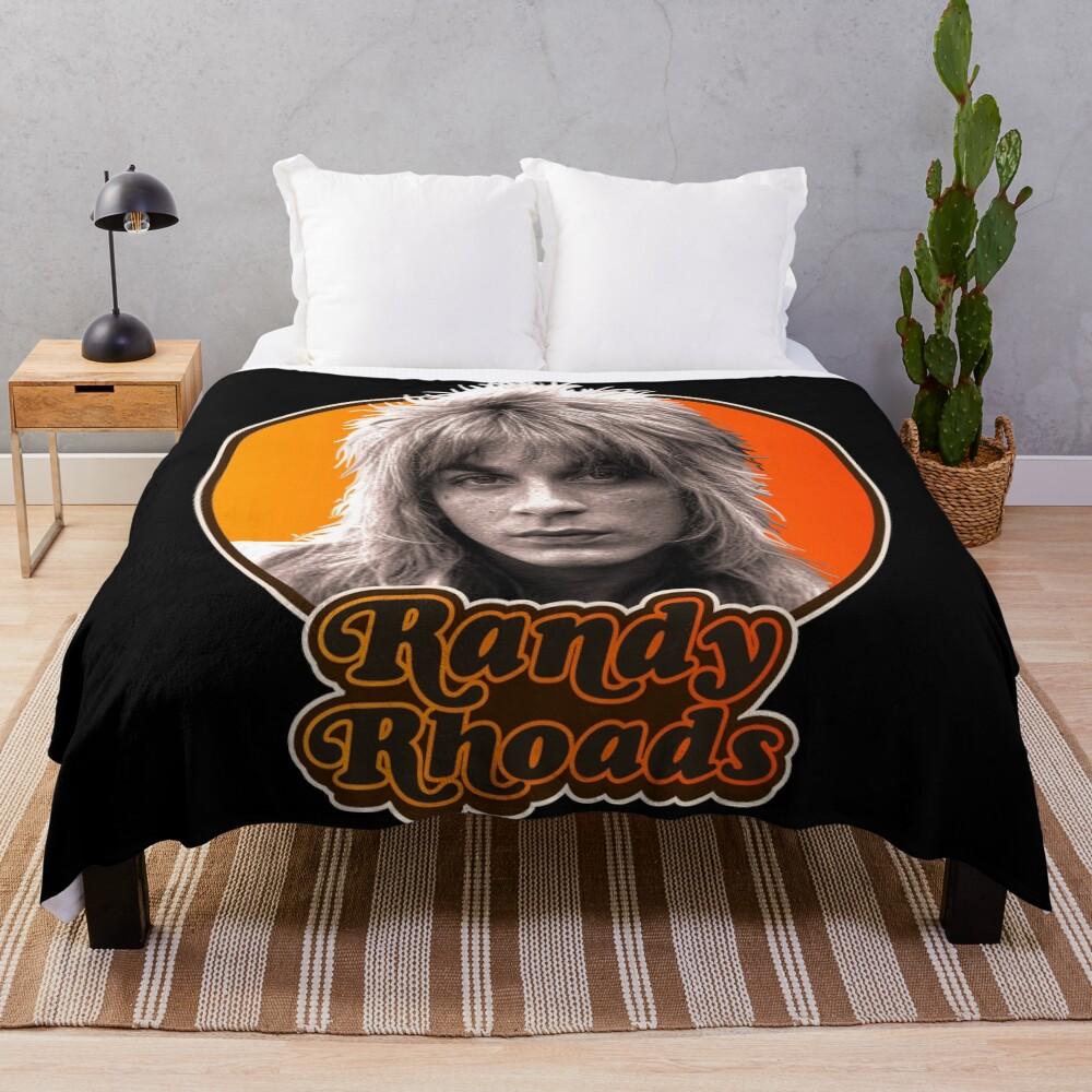 Retro Randy Rhoads Tribute Throw Blanket