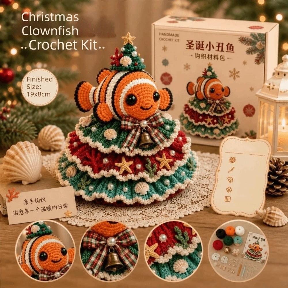 Ocean Style Crochet Animals Set Layered Christmas Ornaments  Christmas Tree Decorations