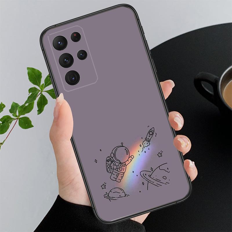 Милый чехол для телефона Astronauts для Samsung S24 S23 S22 S21 S20 Ultra S20 S22 S21 S23 S20 FE S24 Plus