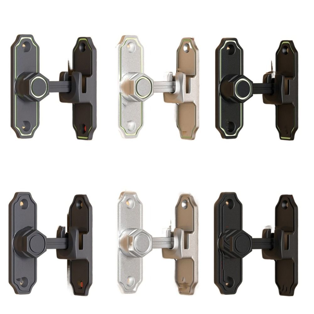 Anti-theft Luminous  Door Buckle 90 180 Degree Door Hasps Protable Door   Catch Bolt  Bathroom