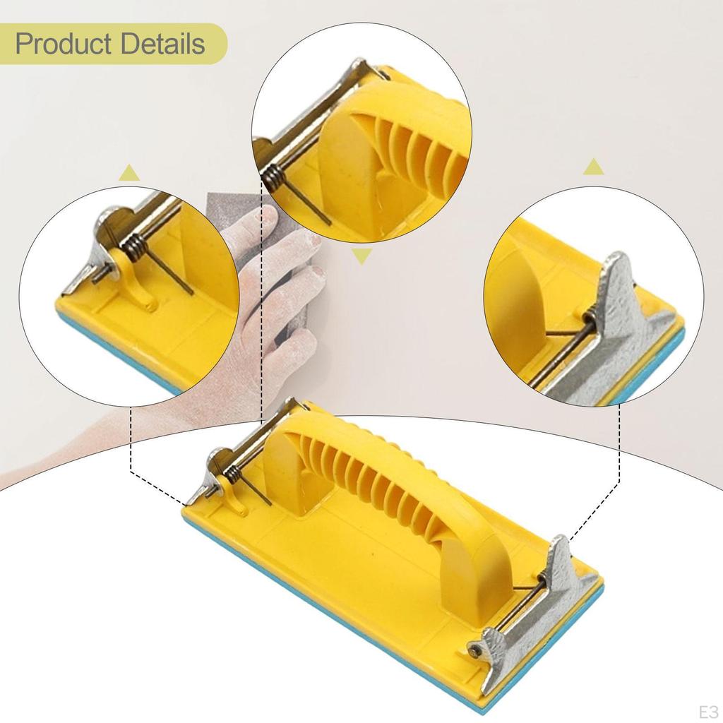 Ручная шлифовальная машина Металлический зажим для гипсокартона Держатель наждачной бумаги с ручкой Шлифовальный блок