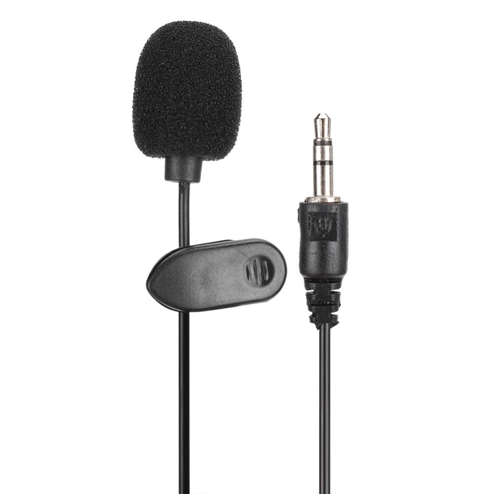 Black Clip Microphone Mini Amplified Microphone Durable Wired Microphone Interviewing