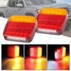 2PCS 12V Taillight Turn Signal Indicator 26 LEDs Tail Light Car Number Plate Light Rear Reverse Brake Stop Lamp Trailer Truck Caravan