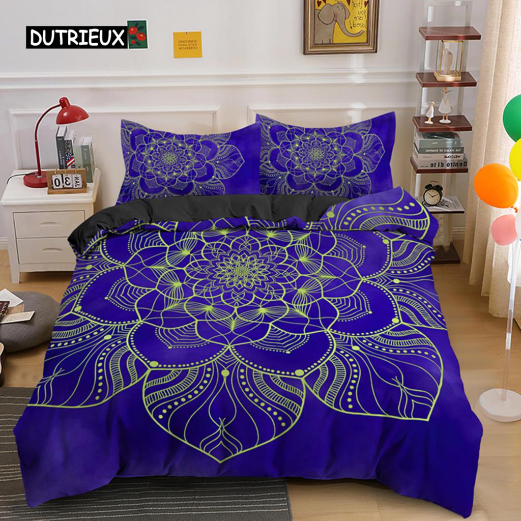 Комплект постельного белья Psychedelic Boho Luxury из 3 предметов с наволочкой King Duvet Cover Queen 2/3 шт. Полиэстеровое одеяло Cover Home Textile
