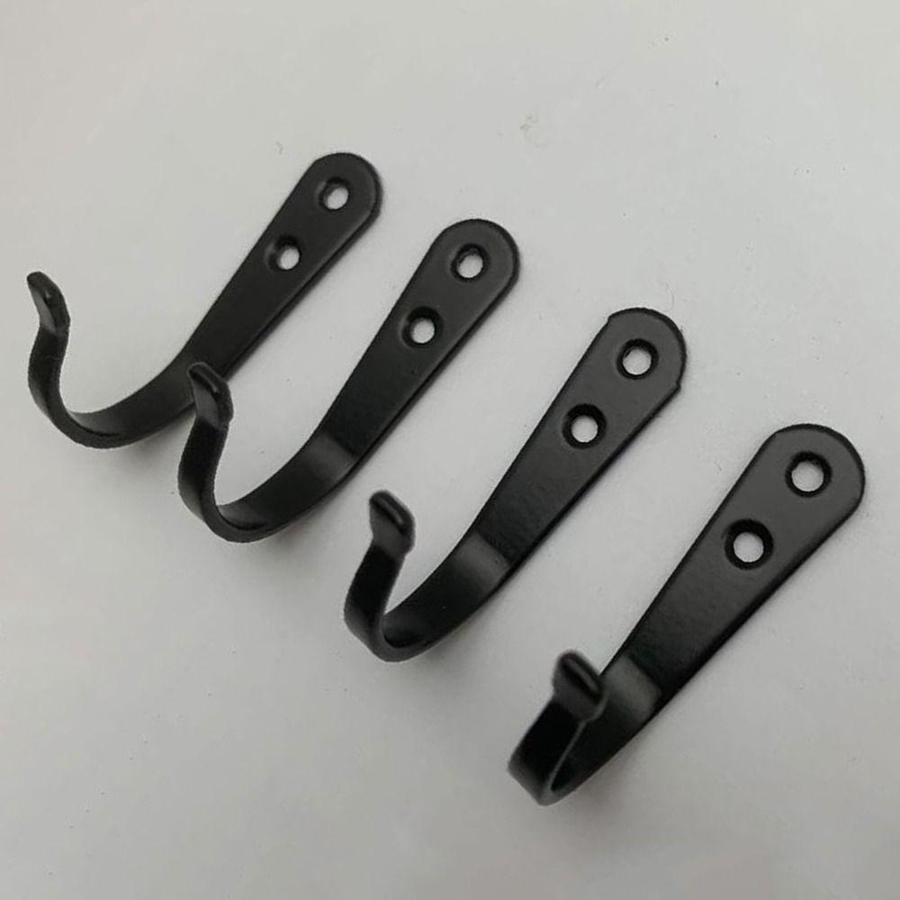 10Pcs Iron Wall Mounted Coat Hooks Metal Wall Hanging Hook Coat Single Hanger  Closet Hanging
