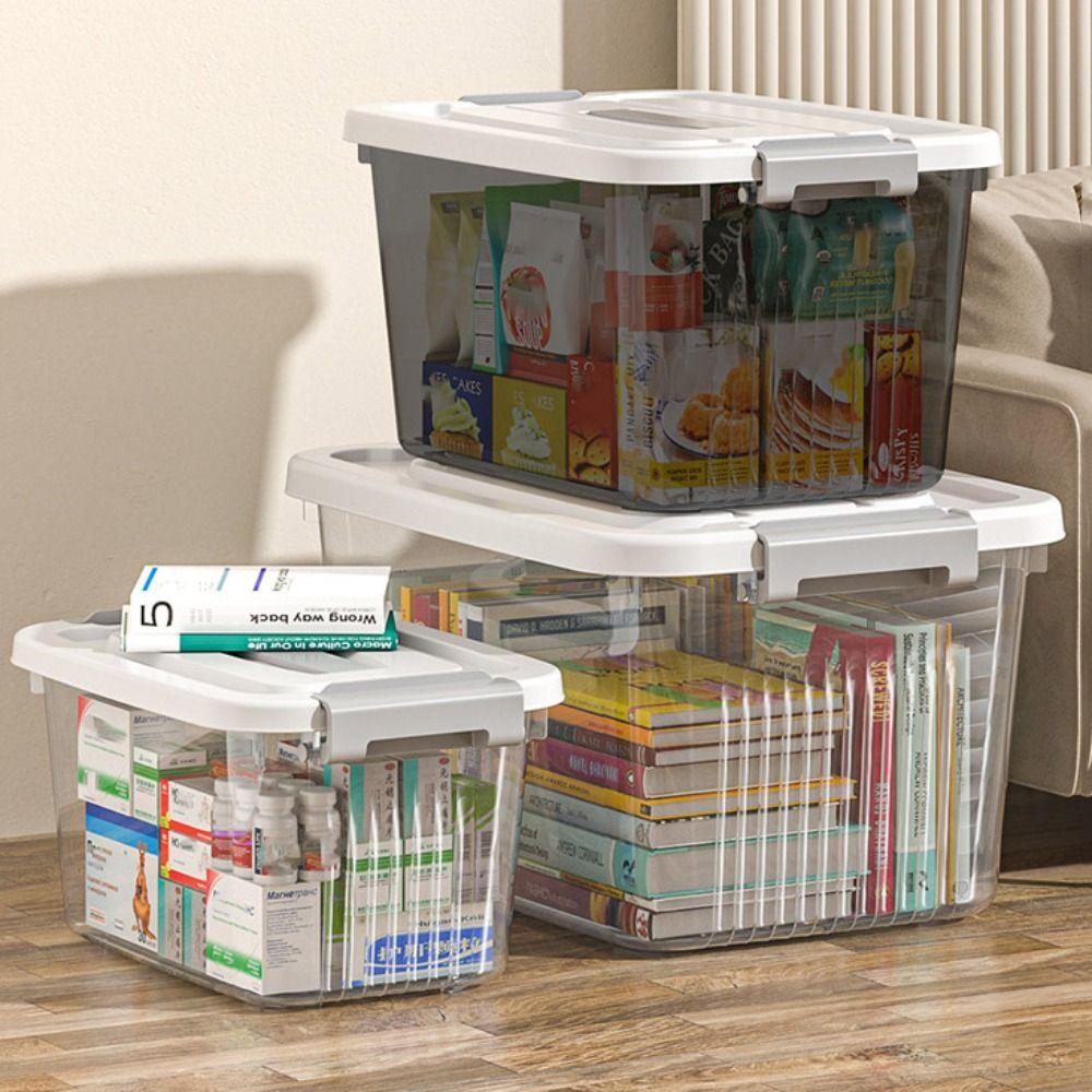 Plastic Plastic Box with Lid Organizing Box Practical Storage Box  Clothing