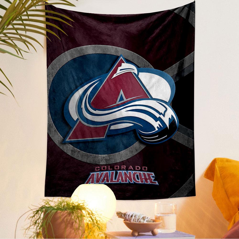Colorado Avalanche Tapestry Wall Hanging, NHL Hockey Logo, Wall Decor for Bedroom Living Room Dorm