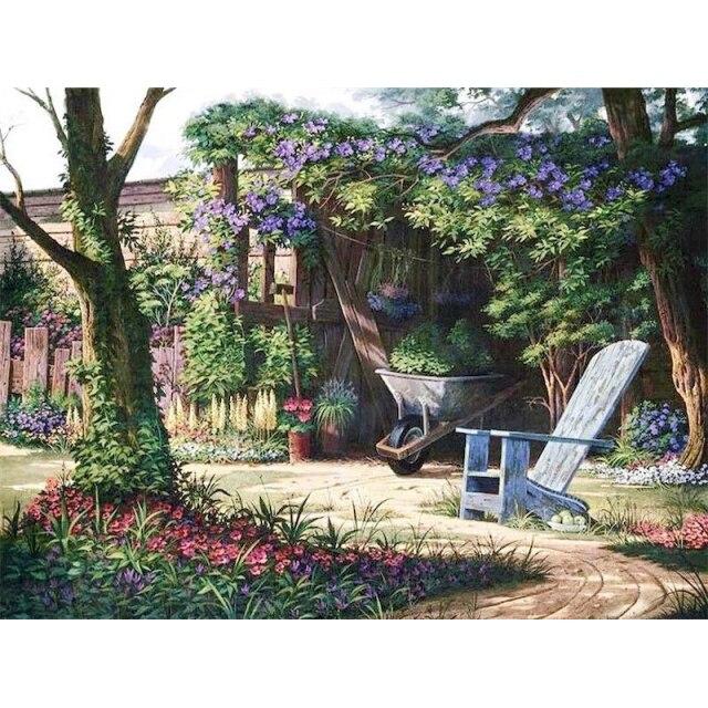 40x50 см Diy картина маслом по номерам садовая живопись по номерам взрослые пейзаж ручная роспись домашний декор подарок настенное искусство