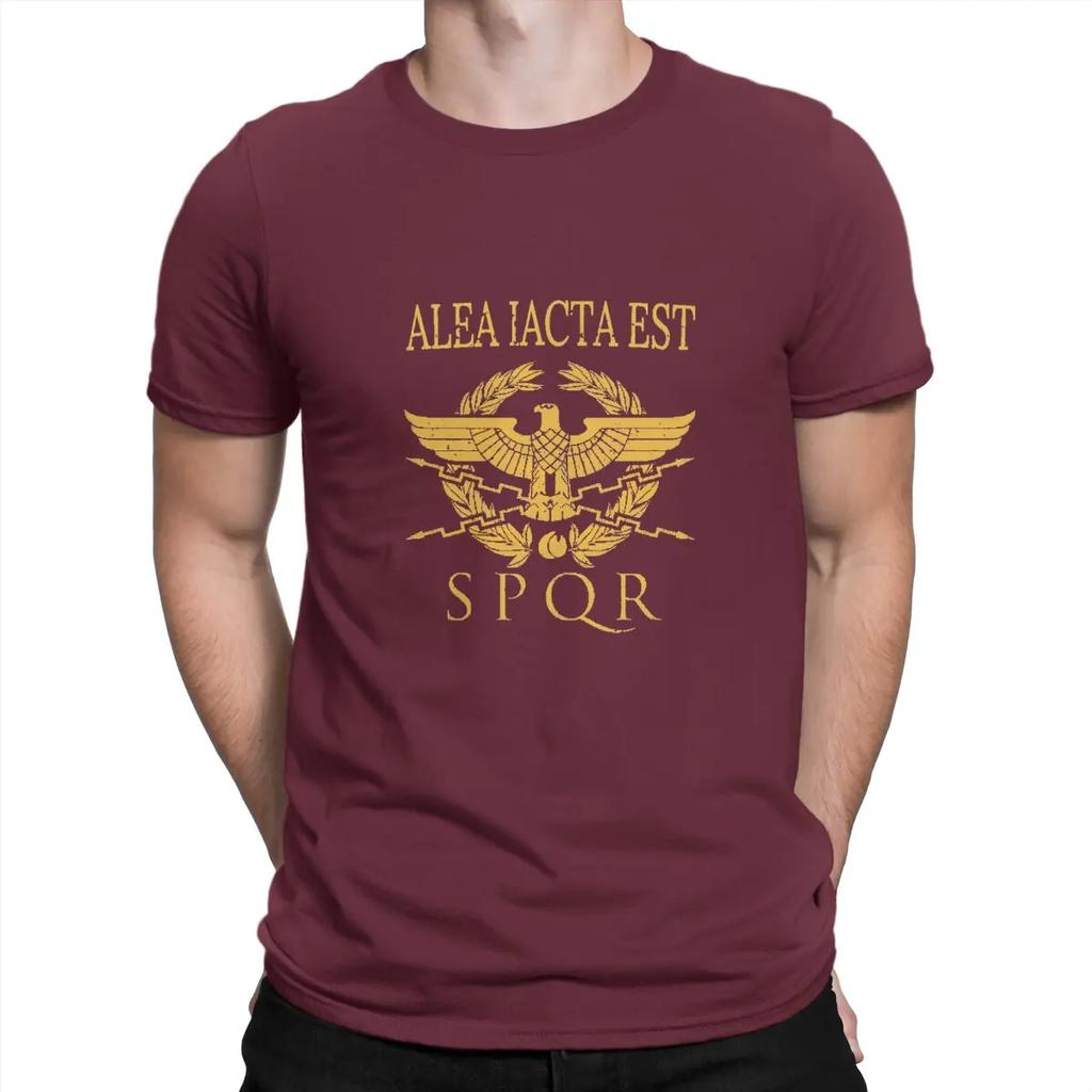 Alea Iacta Est T Shirts Ancient Rome Casual Tees Short Sleeve Crew Neck T-Shirt Pure Cotton Graphic Clothing Unisex