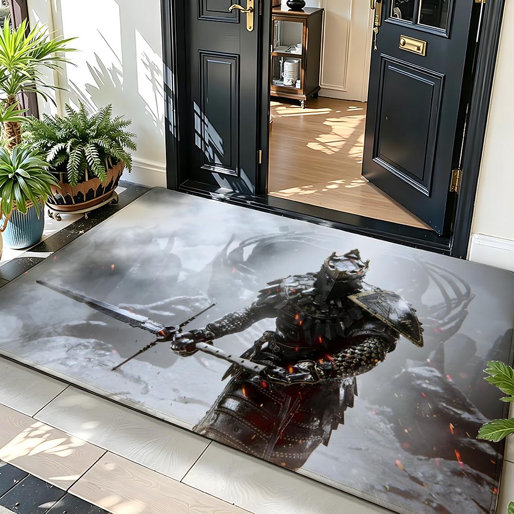 Game G-Godfall Floor Mat Soft Flannel Floor Mat Suitable for Entryways, Living Rooms, Bedrooms, and Bathrooms
