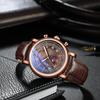 CHENXI 976 Men Quartz Watch luxury Brand Moon Phase Date Multifunctional Chronograph Leather Strap Wristwatch Business Gift