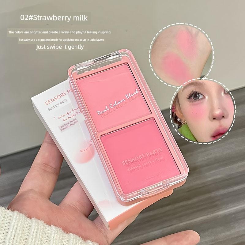 Asian-Style Blush Cream All-In-One Palette, Heart-Shaped Matte Makeup, Brightening Highlighter, Dual-Use Rouge, Sunscreen, Isolation Cream