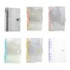 Clear Notebook Binders 6 Rings Planner Binder Soft Binder with Snap Button Closure Refillable Binder Budget Binder