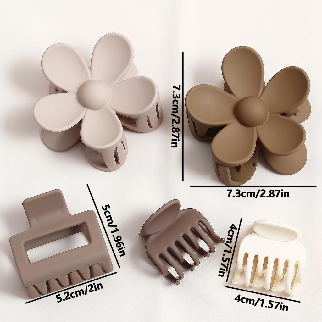 Large Flower Claw Clips For Women Fashion Hair Claw Hair Clamps Girls Matte Hairpins Sweet Headwear Barrette Hair Accessories