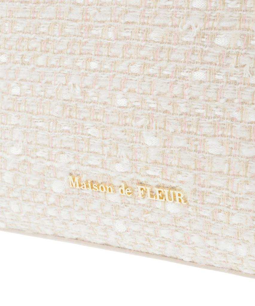 Женская сумка-тоут Maison de Fleur Linton Tweed с квадратной оборкой, цвет слоновой кости, 08000658300