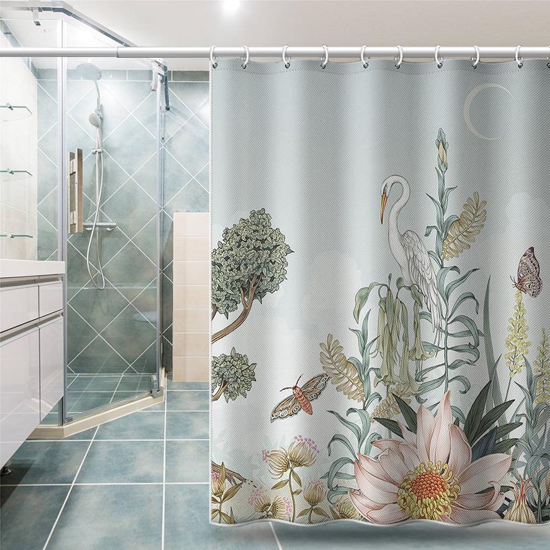 Утолщенная водонепроницаемая занавеска для ванной комнаты, устойчивая к плесени, занавеска для душа, занавеска для душевой перегородки, занавеска для душа, занавеска для ванной комнаты, бесплатная перфорация