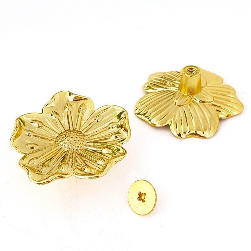 Cherry Blossom Shape Floral Cabinet Knob Brass Cupboard Decorative Knob Wardrobe