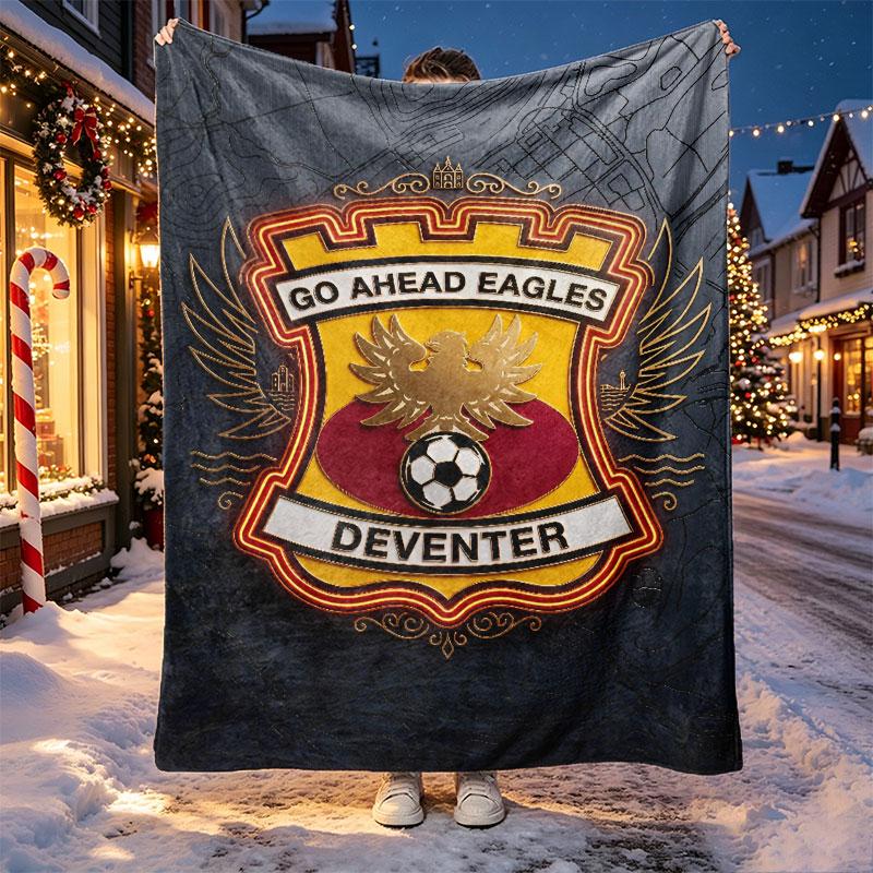 Go Ahead Eagles Pattern Blanket for Home Decoration, Bed, Sofa, Car Travel, Camping, Suitable for All Seasons, Birthday Christmas Gift